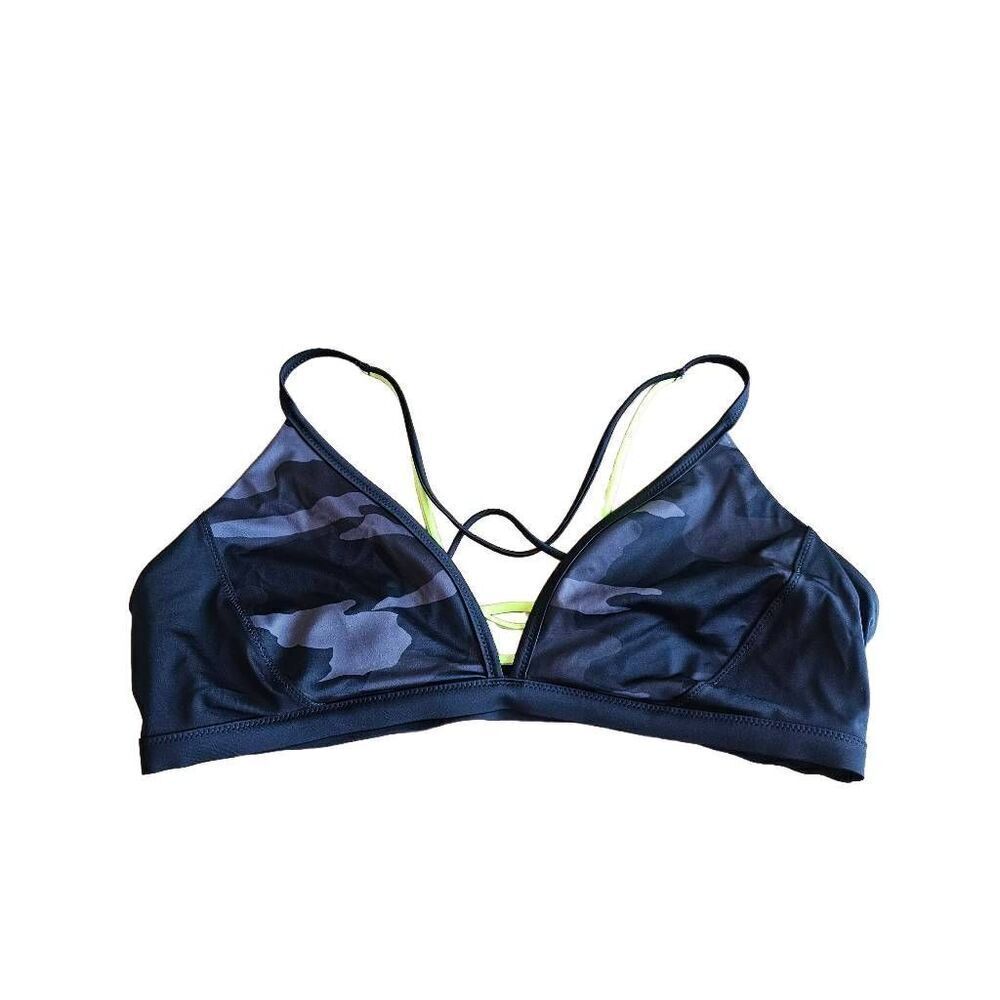 Athleta womens Sz XL black camo freestyle bikini top - Picture 3 of 6